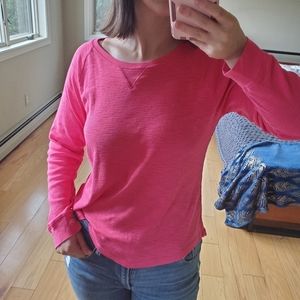 Liz Claiborne Weekend relaxed fit long sleeve pink tee shirt